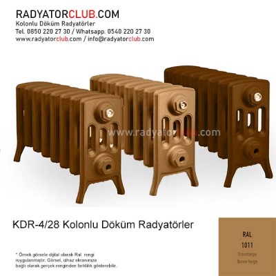 Kdr-4-28 Kolonlu Döküm Radyatör, Ral 1011 | Dilim 8 Kdr-4-28 Kolonlu Döküm Radyatör, Ral 1011 | Dilim 8